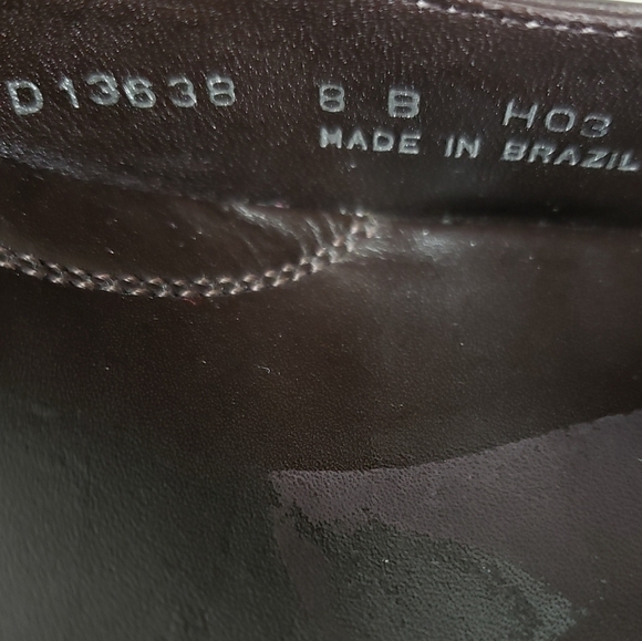 Vintage Cole Haan Leather Dark Brown Walking Heels Pristine Designer Luxury - Picture 11 of 13